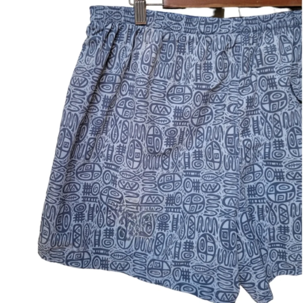 Patagonia Vintage Baggie Swim Shorts Mud Paint Stone Blue Size XL